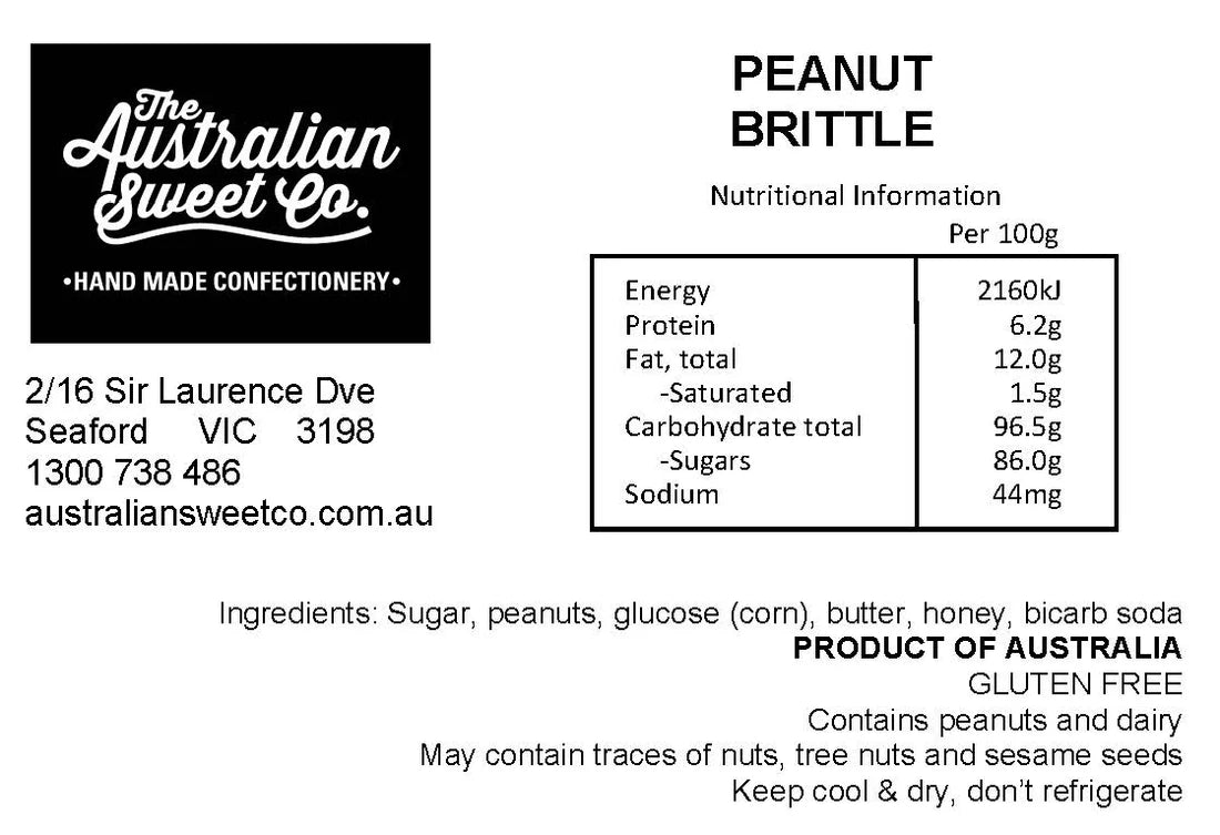 Peanut Brittle - Australian Sweet Co