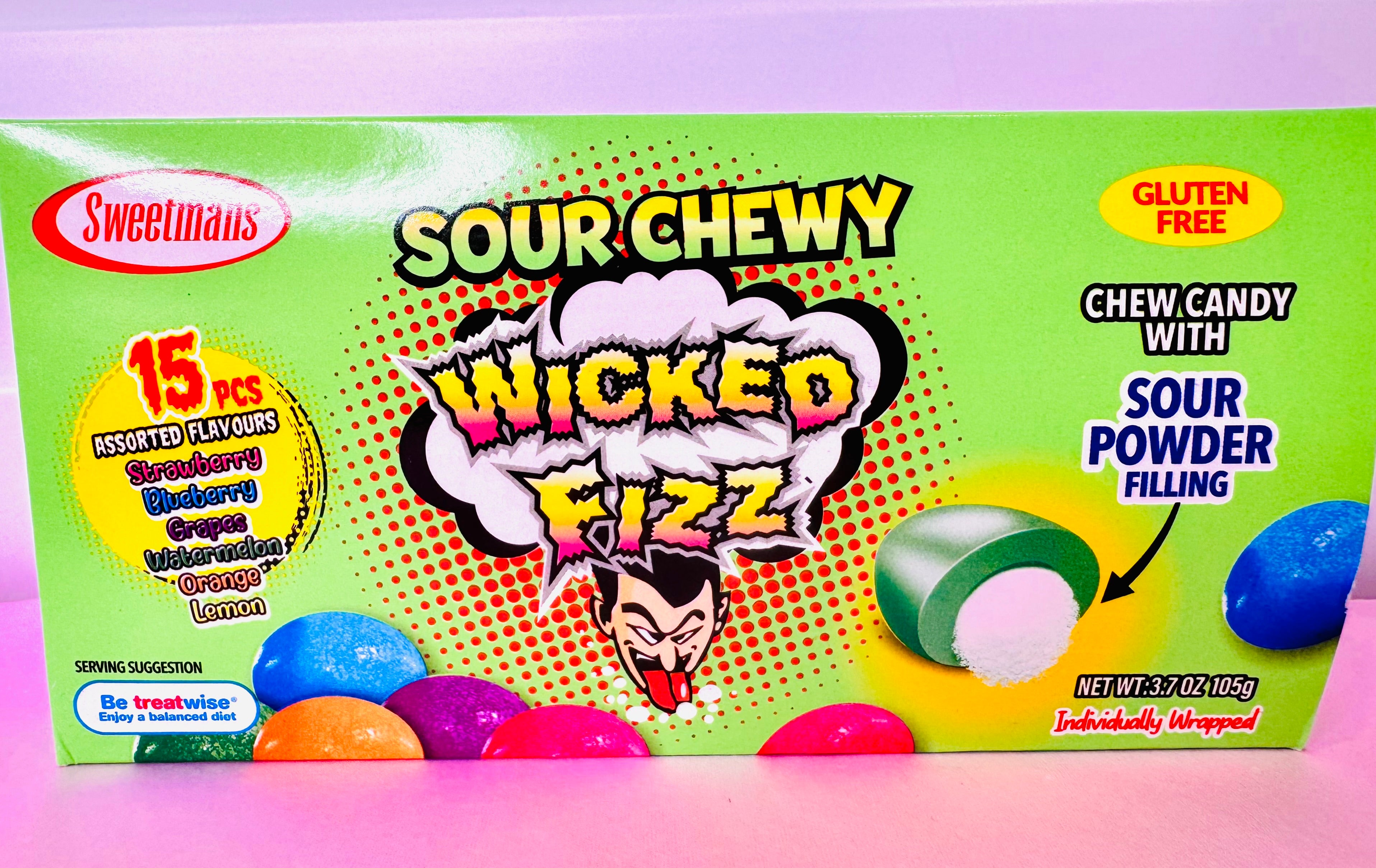 Wicked Fizz Sour Chew Box 105g