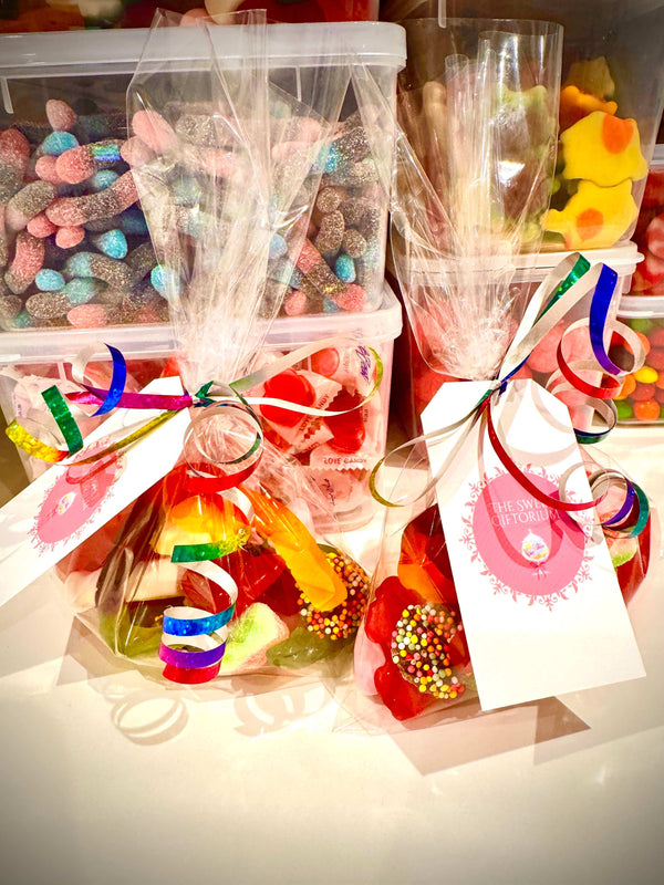 Custom Party Bags (clear cello bags with ribbon)