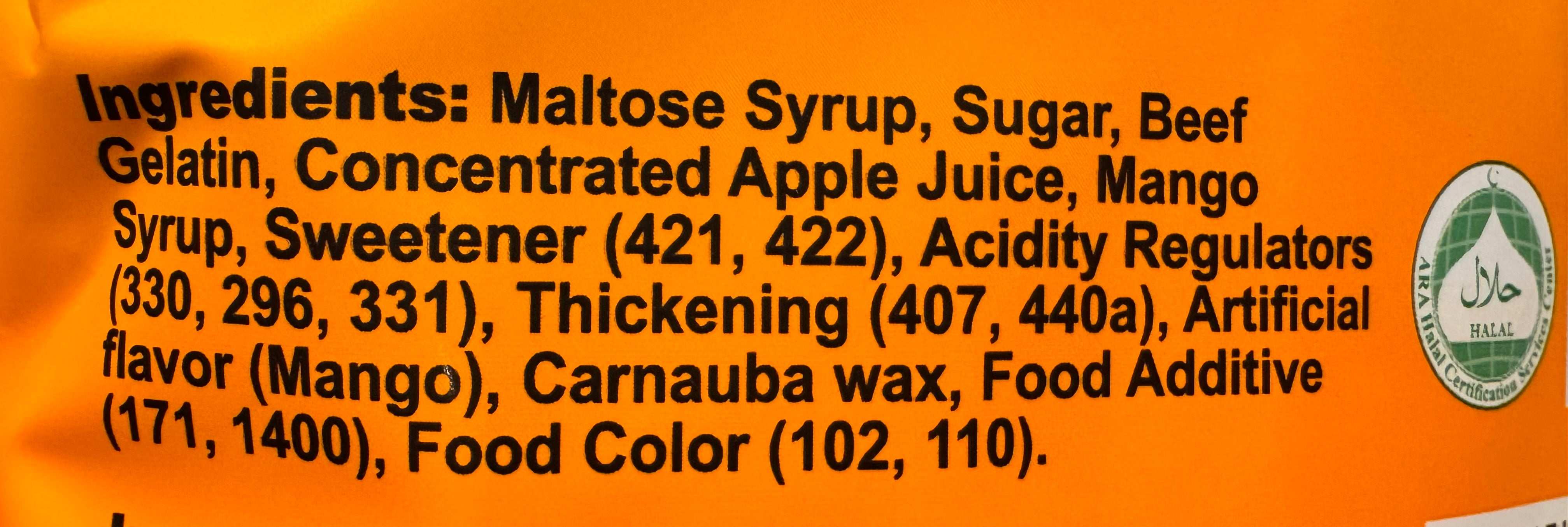 Peeled Gummy Mango Peelable 130g Bag