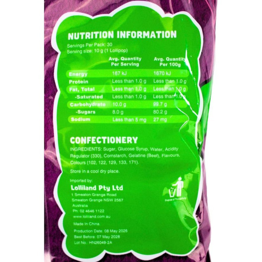 Lolliland Witch & Zombie Fingers 300g Bag (Approx 15 lollipops)