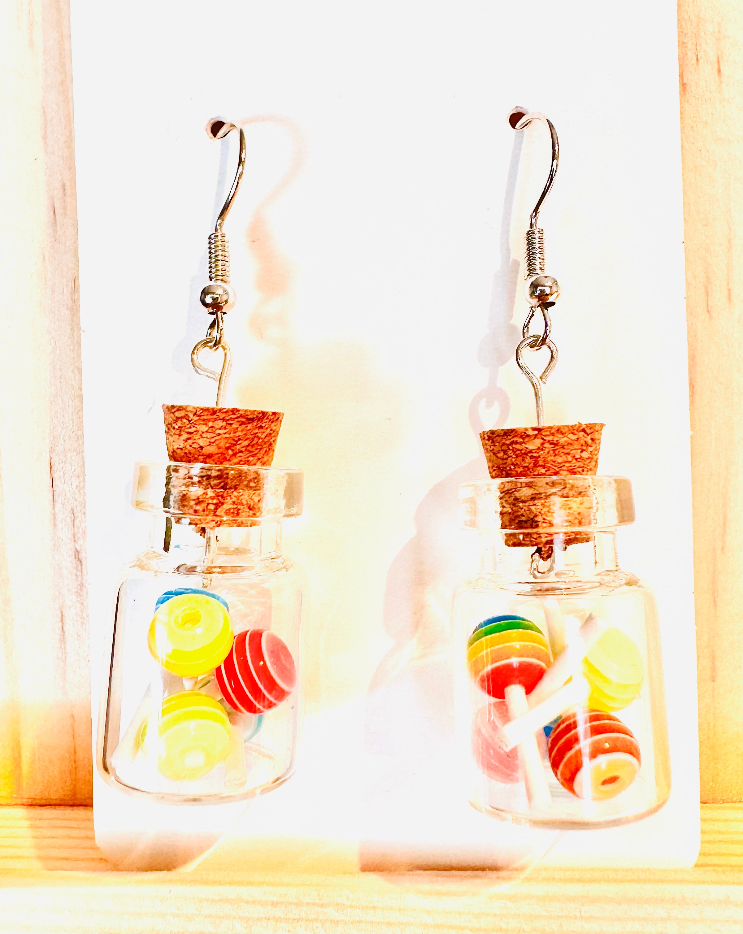 Glass Lollipop Jar Earrings