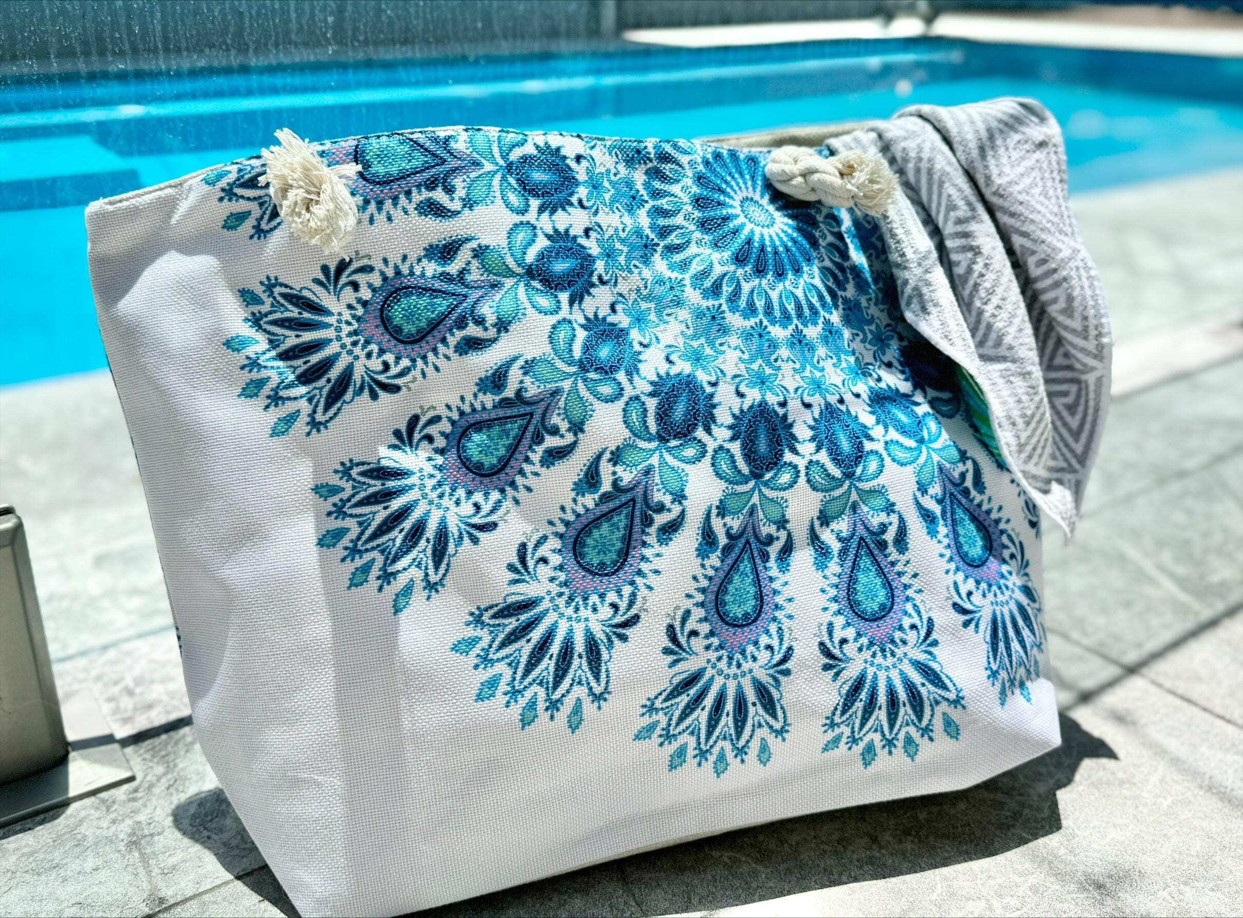 Boho Beach Bag - 54x37cm Beach Bag The Sweet Giftorium 
