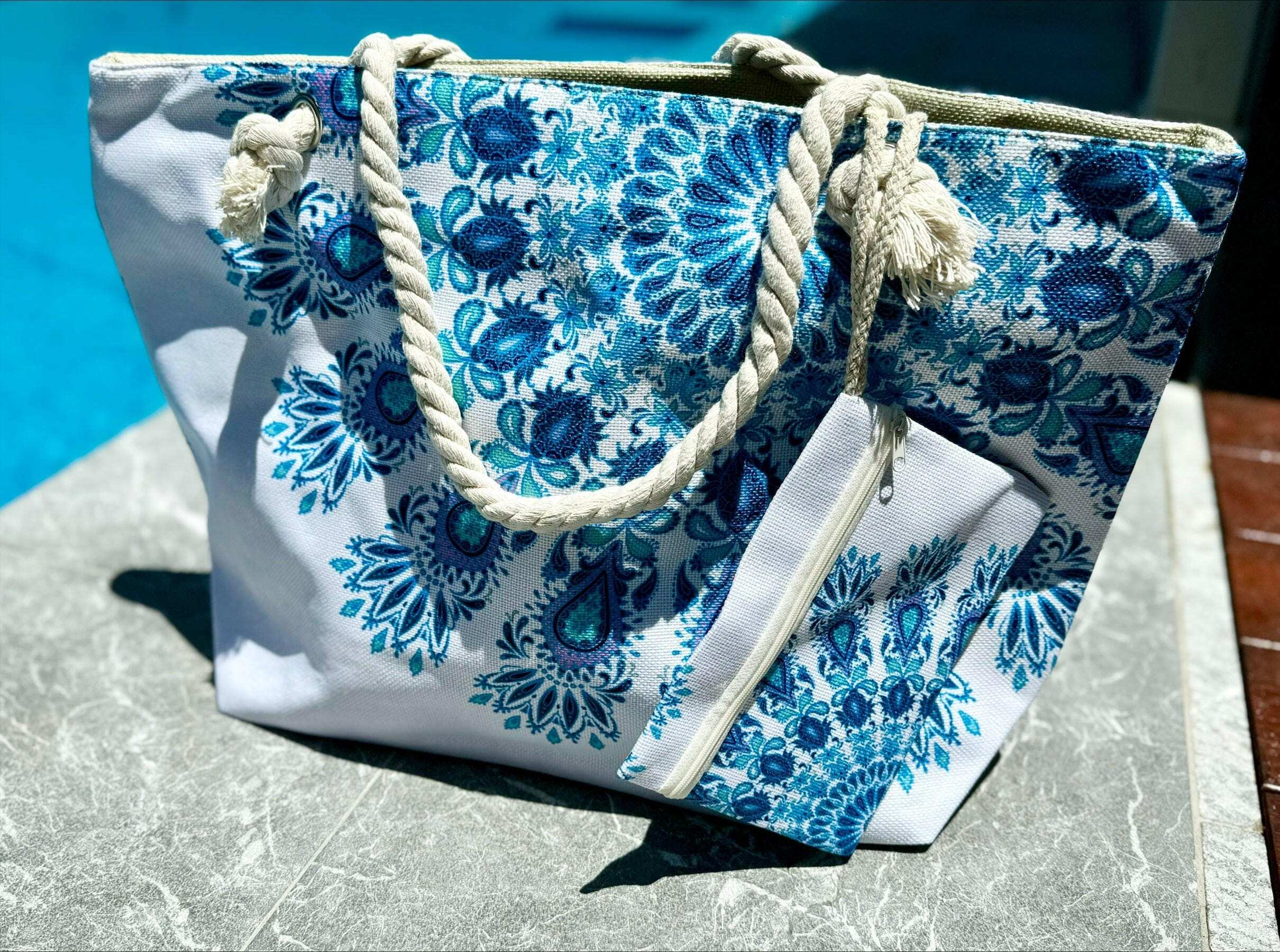 Boho Beach Bag - 54x37cm Beach Bag The Sweet Giftorium 