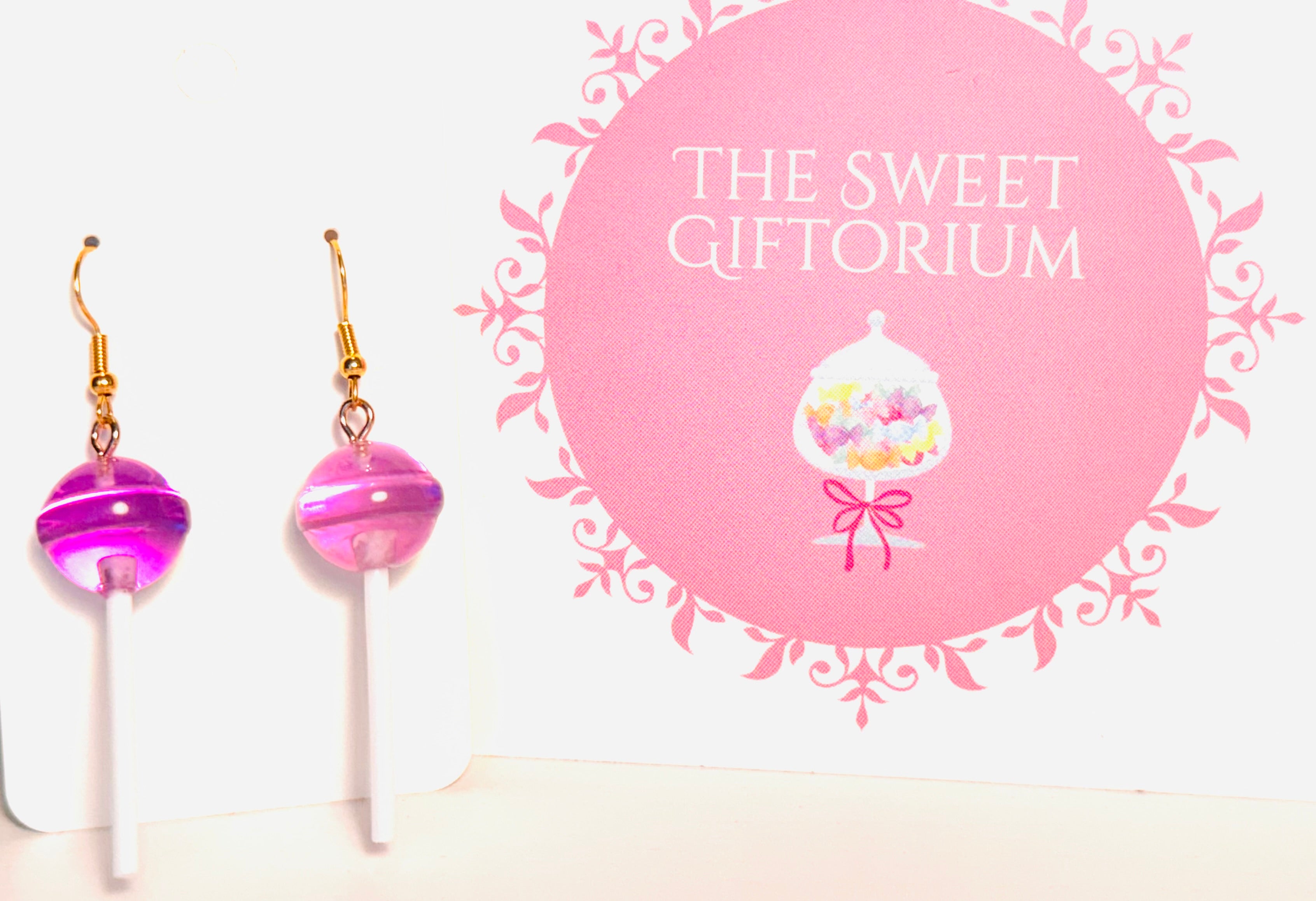 Purple Lollipop Earrings