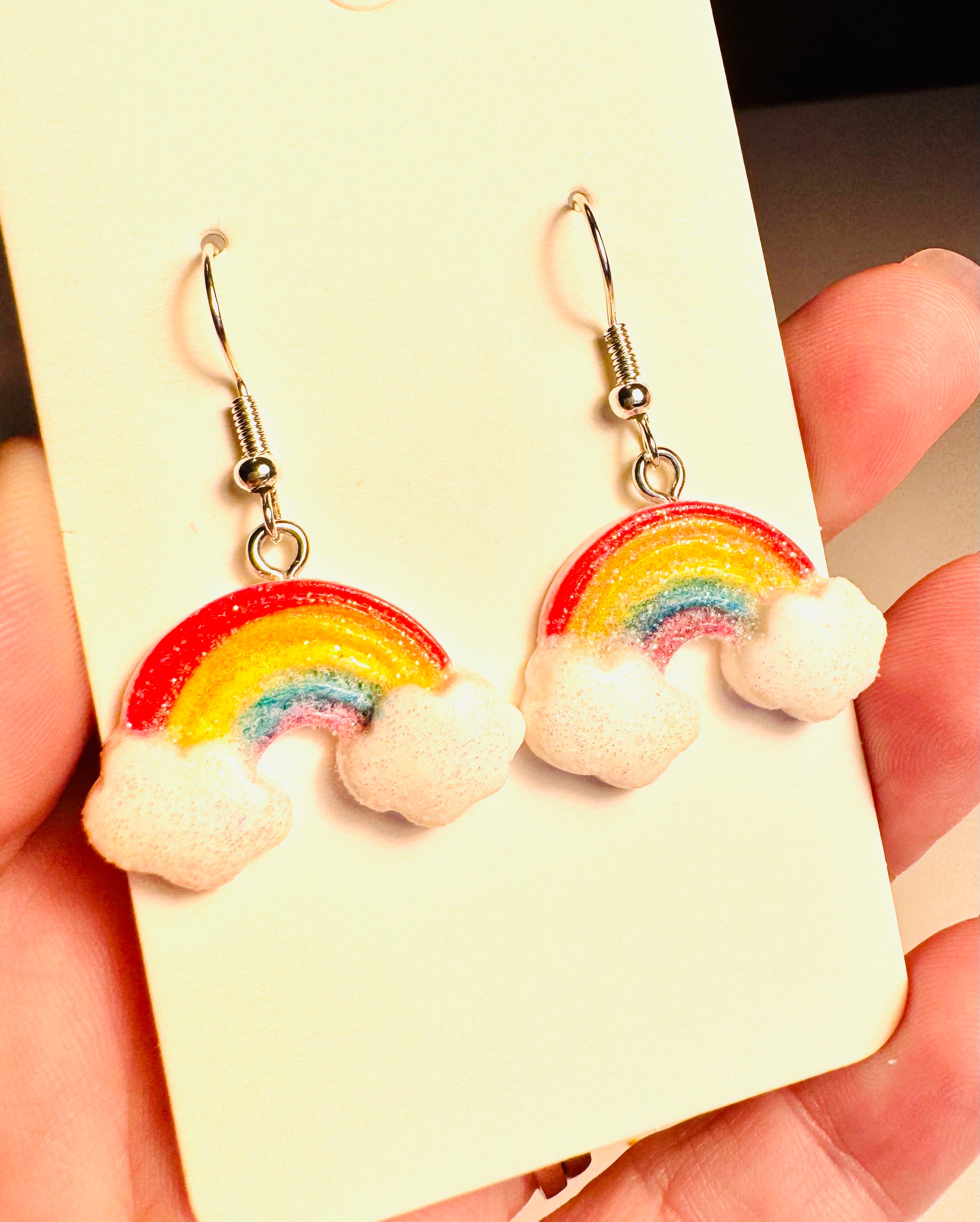 Glitter Rainbow Earrings