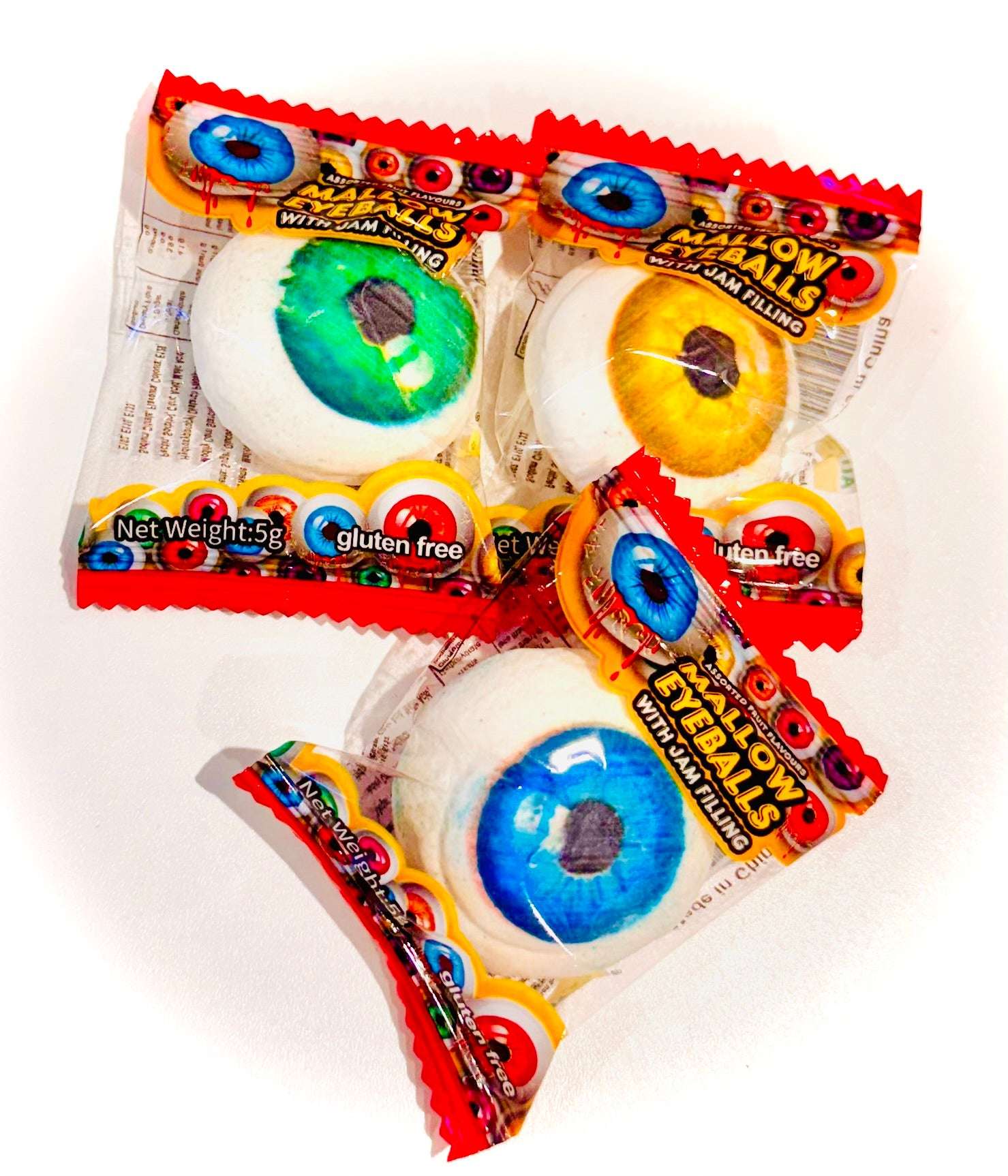 Mallow Eyeballs with jam filling