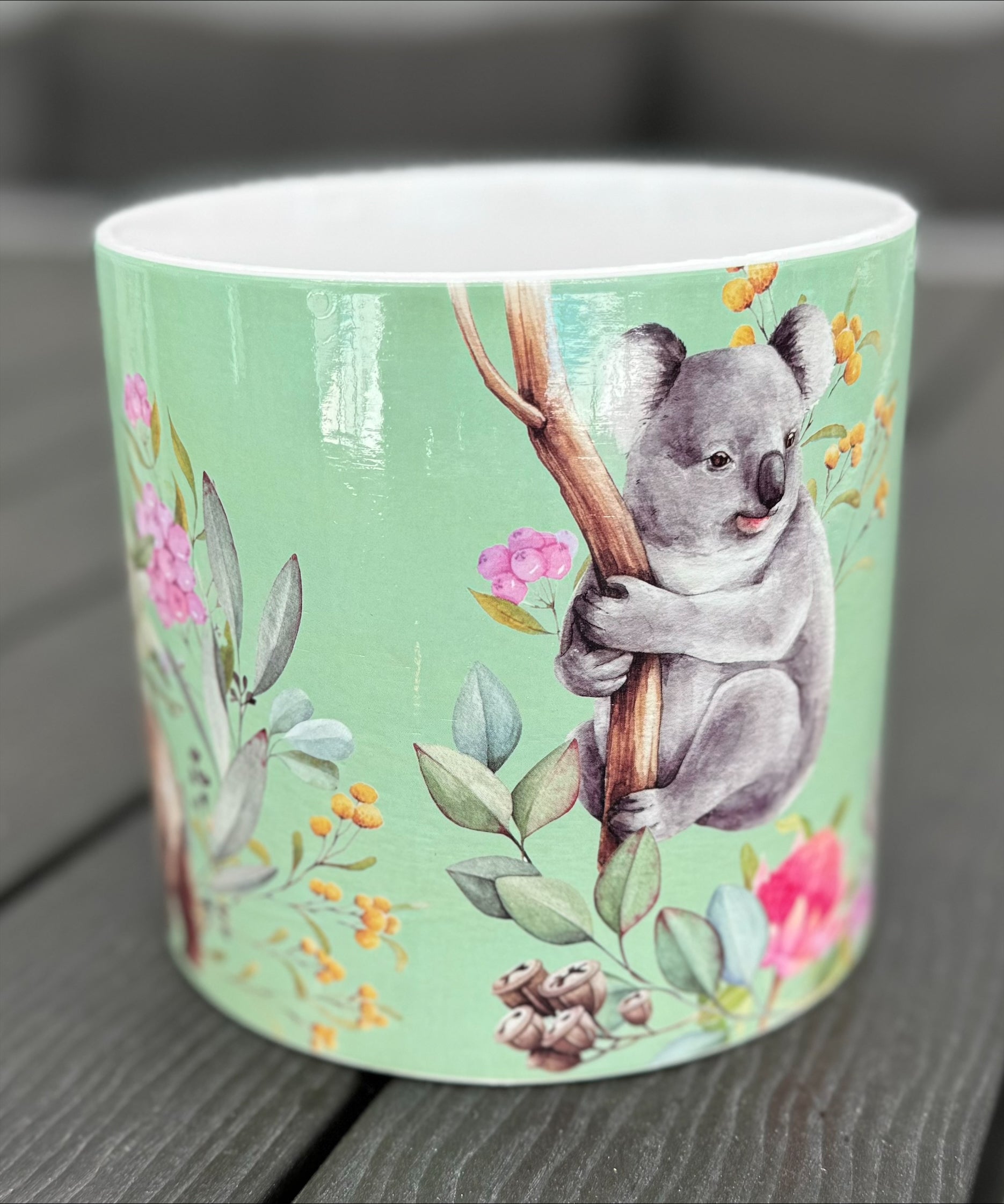 Native Flora & Fauna Ceramic Pot - 12.5cm Pastel Designs