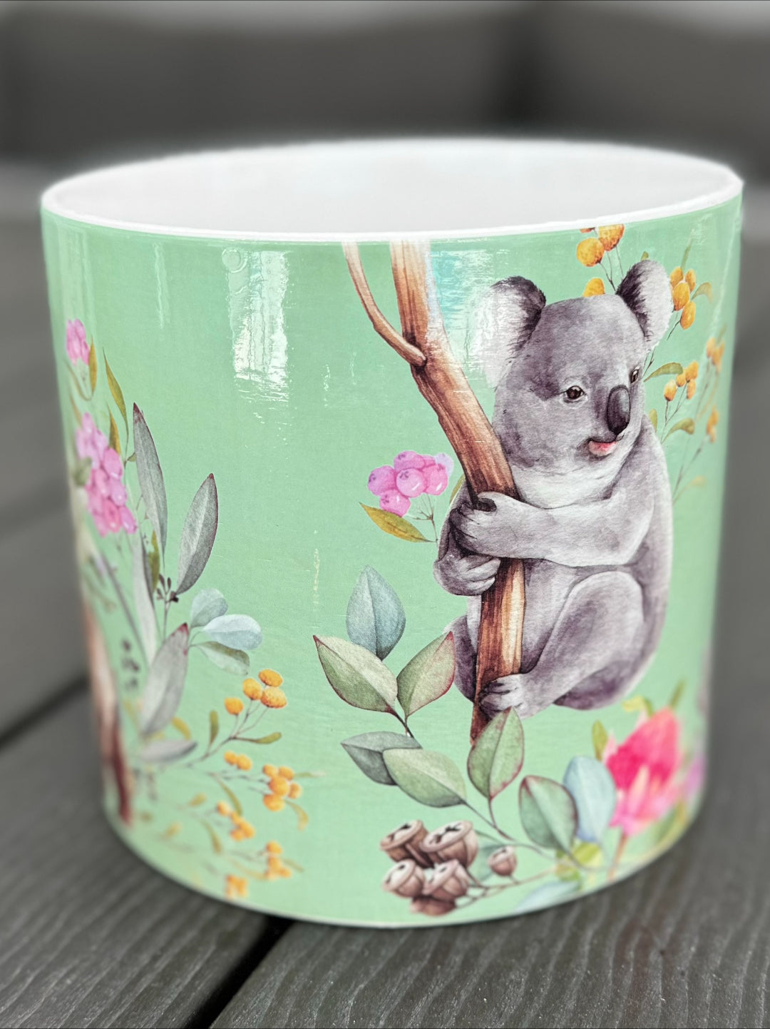 Native Flora & Fauna Ceramic Pot - 12.5cm Pastel Designs