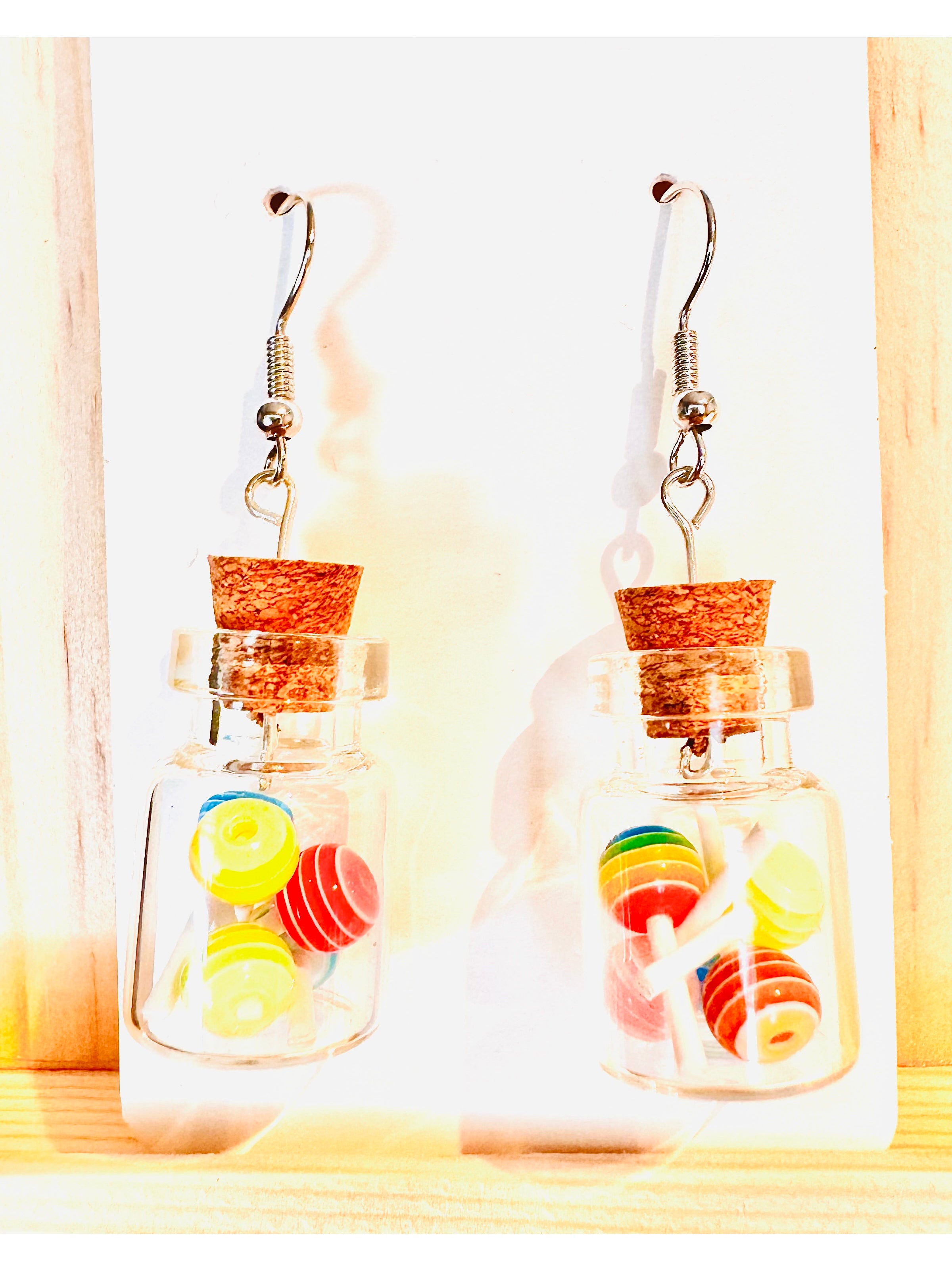 Glass Lollipop Jar Earrings