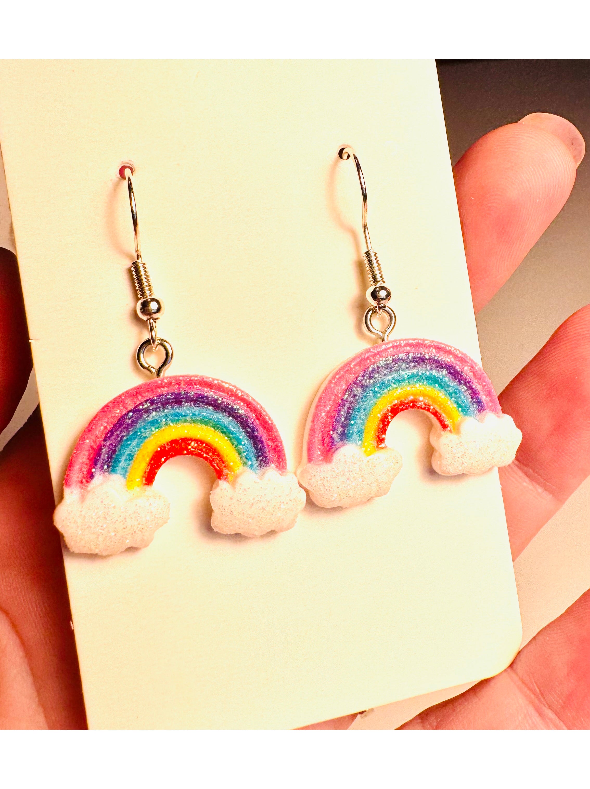 Glitter Rainbow Earrings