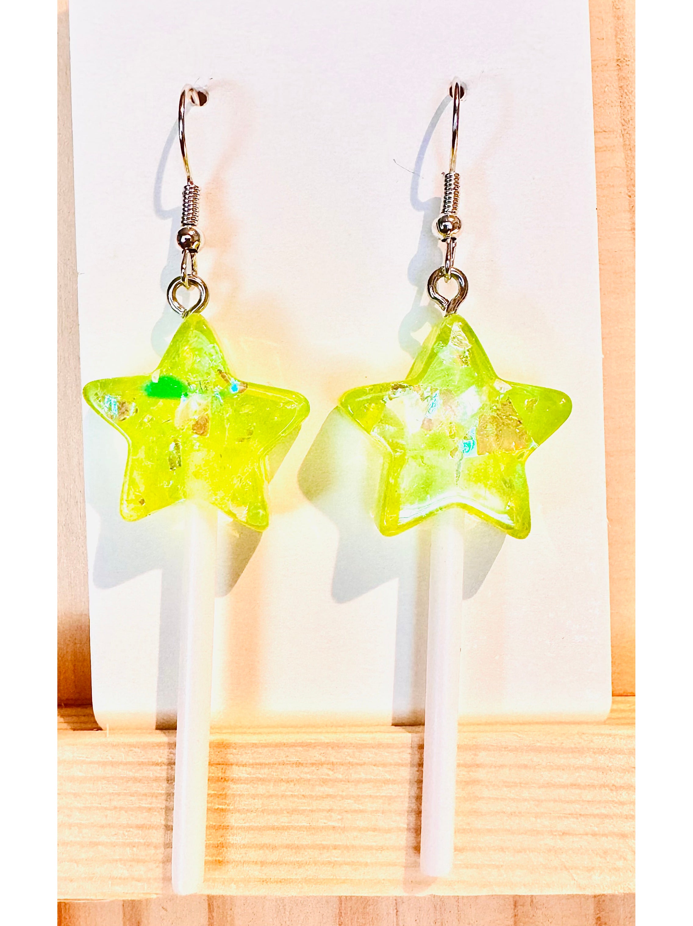 Green Sparkle Pop Earrings