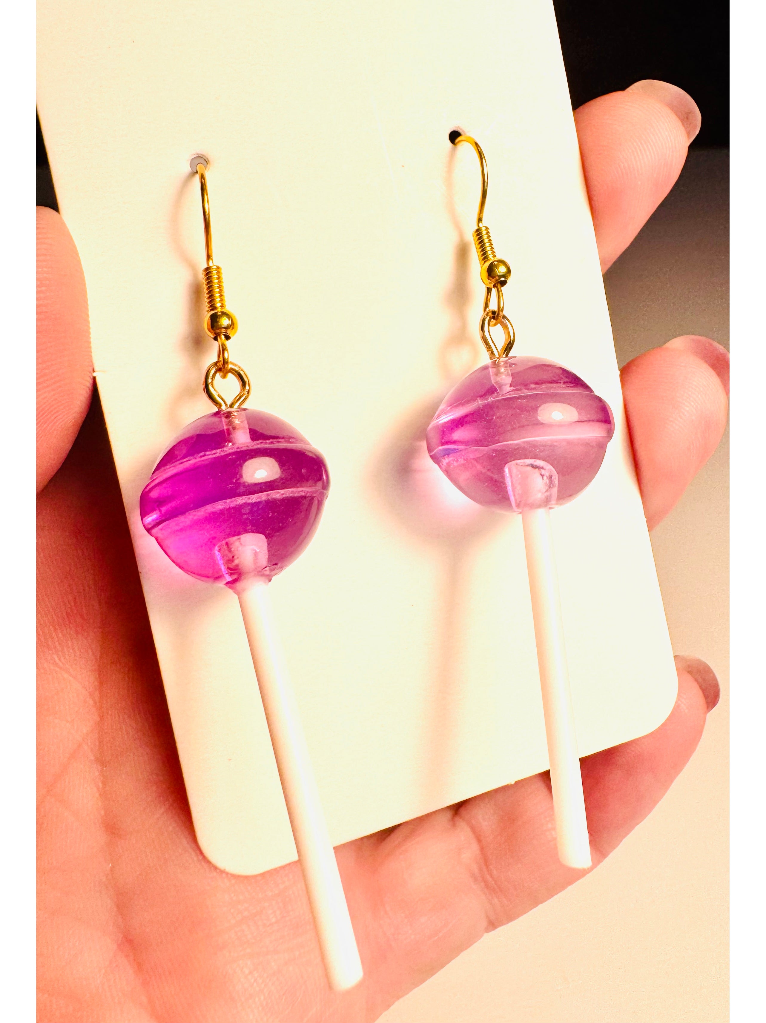 Purple Lollipop Earrings